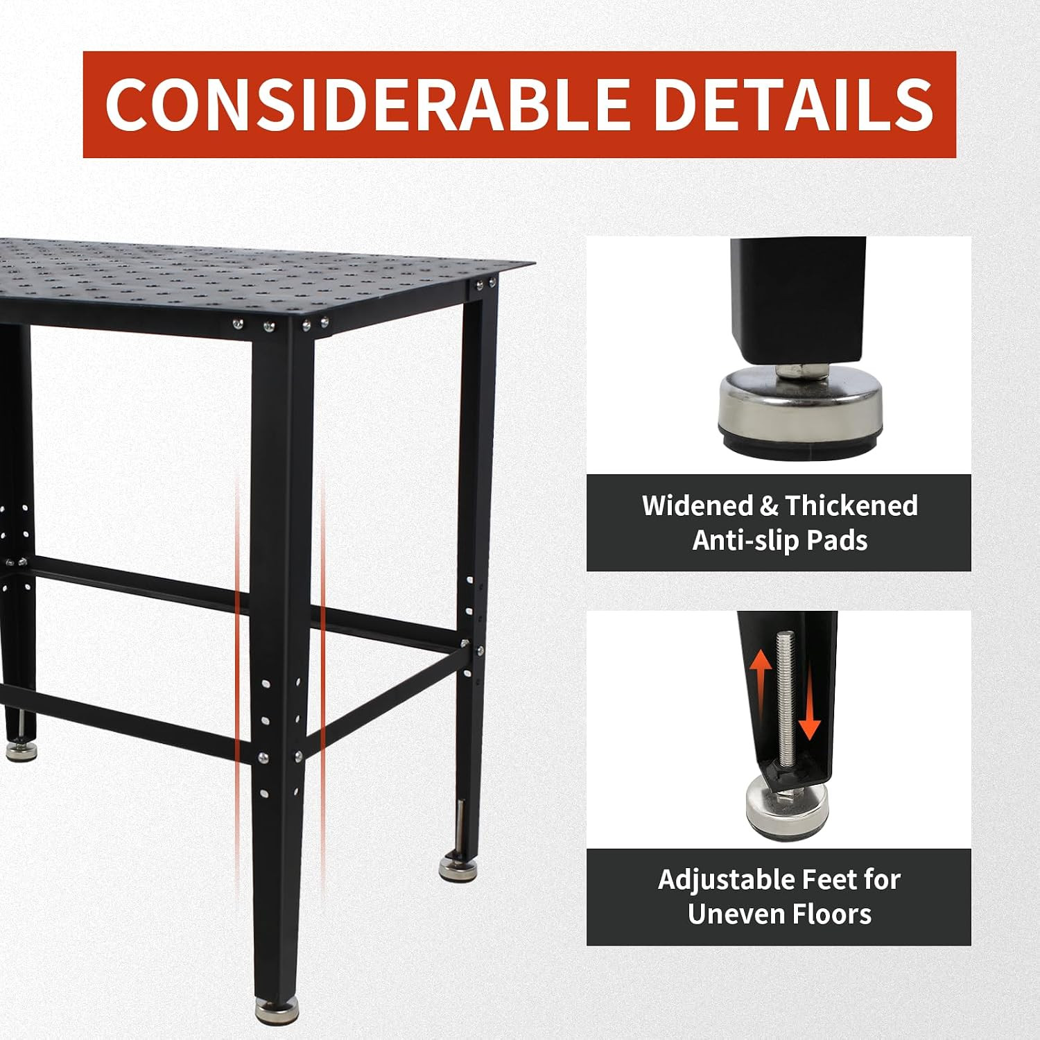 Welding Table, 36" X 24" Welding Table Top,0.12'' Thick Welding Work Bench with