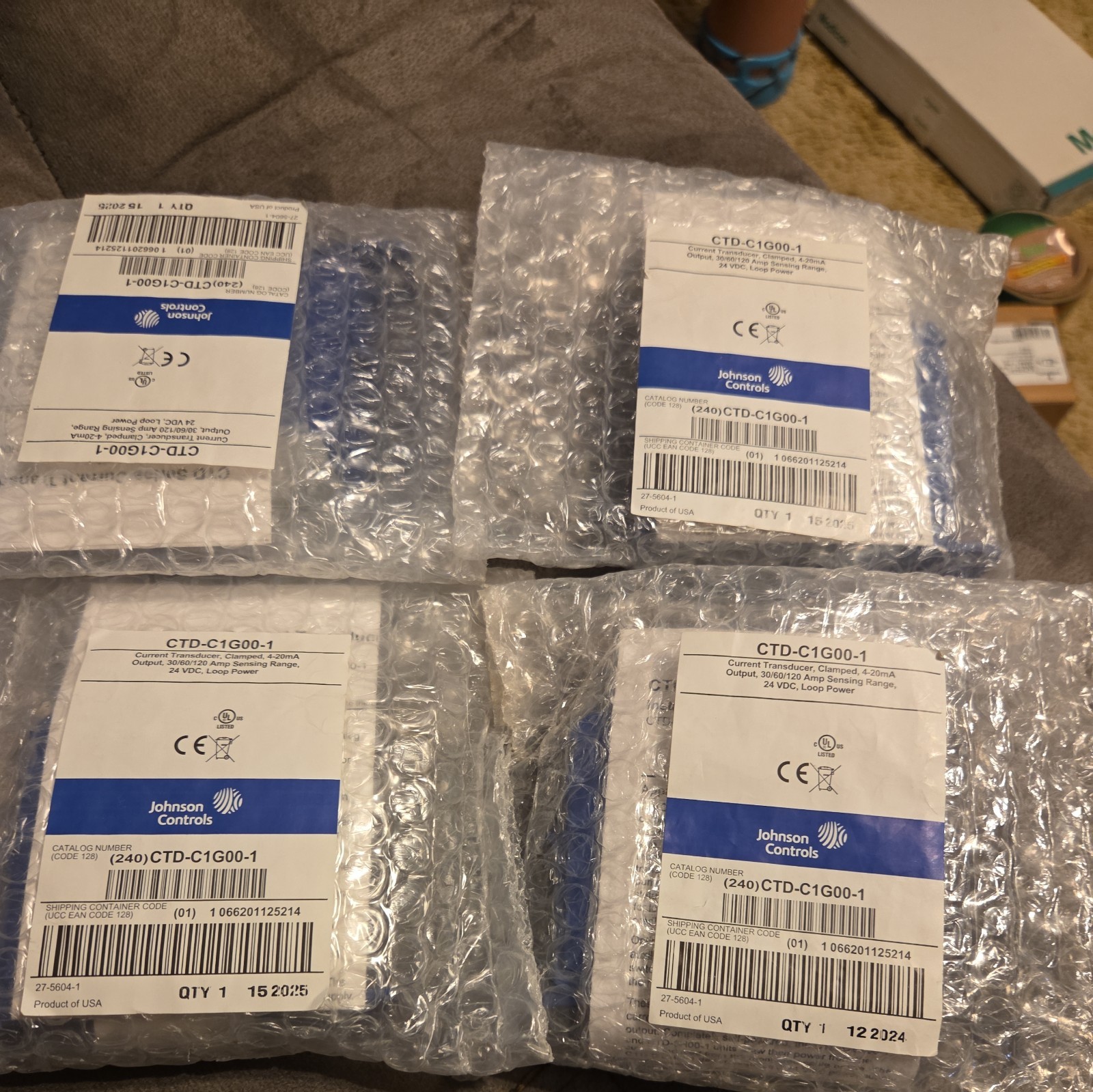 SEALED Johnson Controls Ctd-C1g00-1 Current Transducer, Split,Foot Mounted