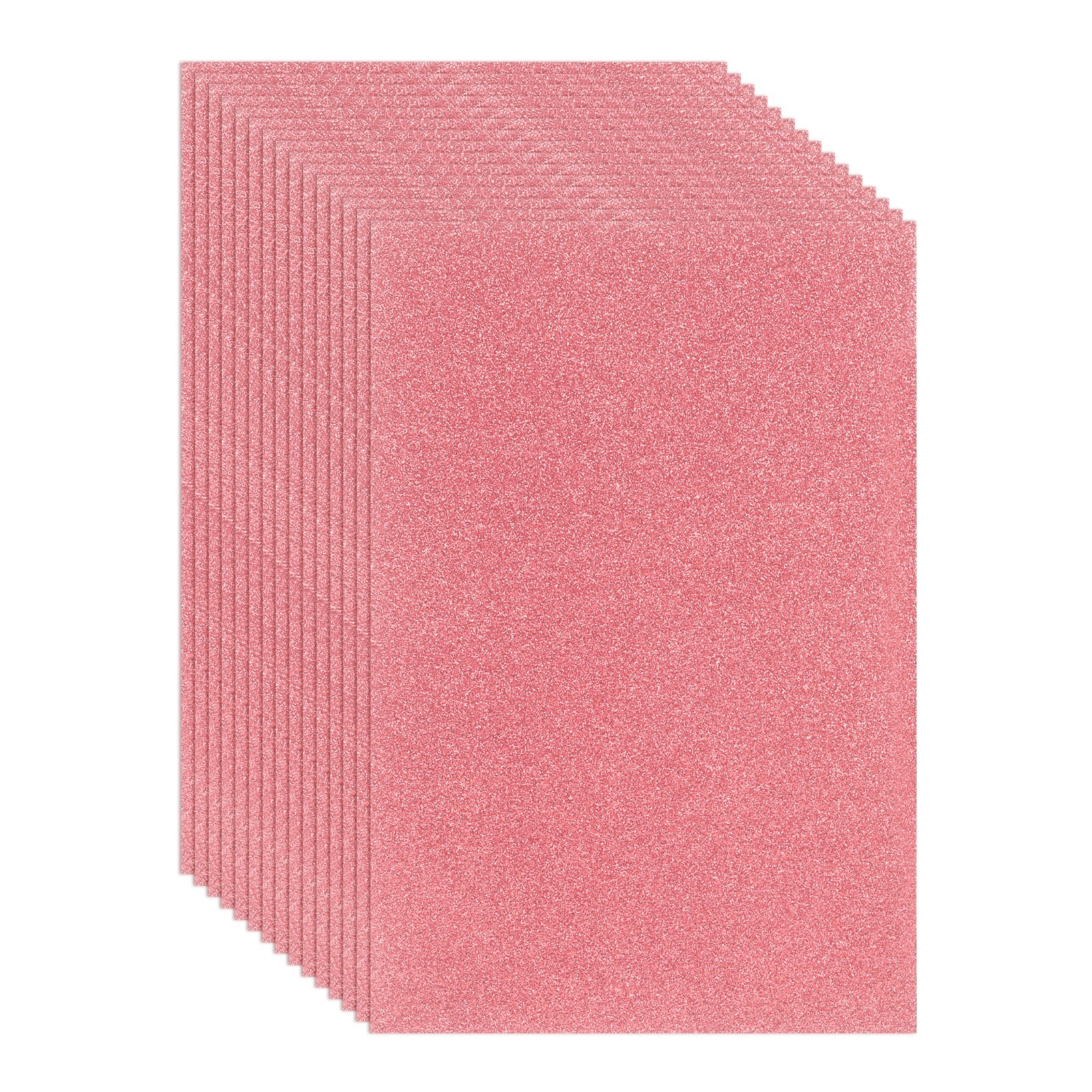 15Pcs EVA Glitter Foam Sheet, Glitter Foam Sheet Sparkle Foam Paper, Pink
