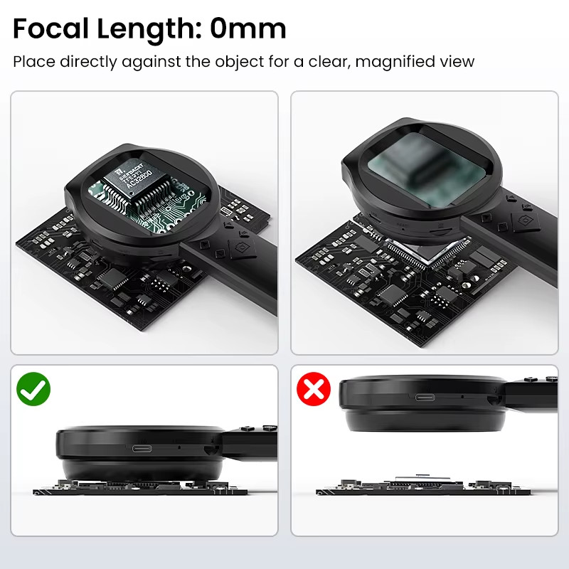 2.8'' IPS Digital Magnifier HD 1080P 100X Portable Microscope Handheld Mignifyin
