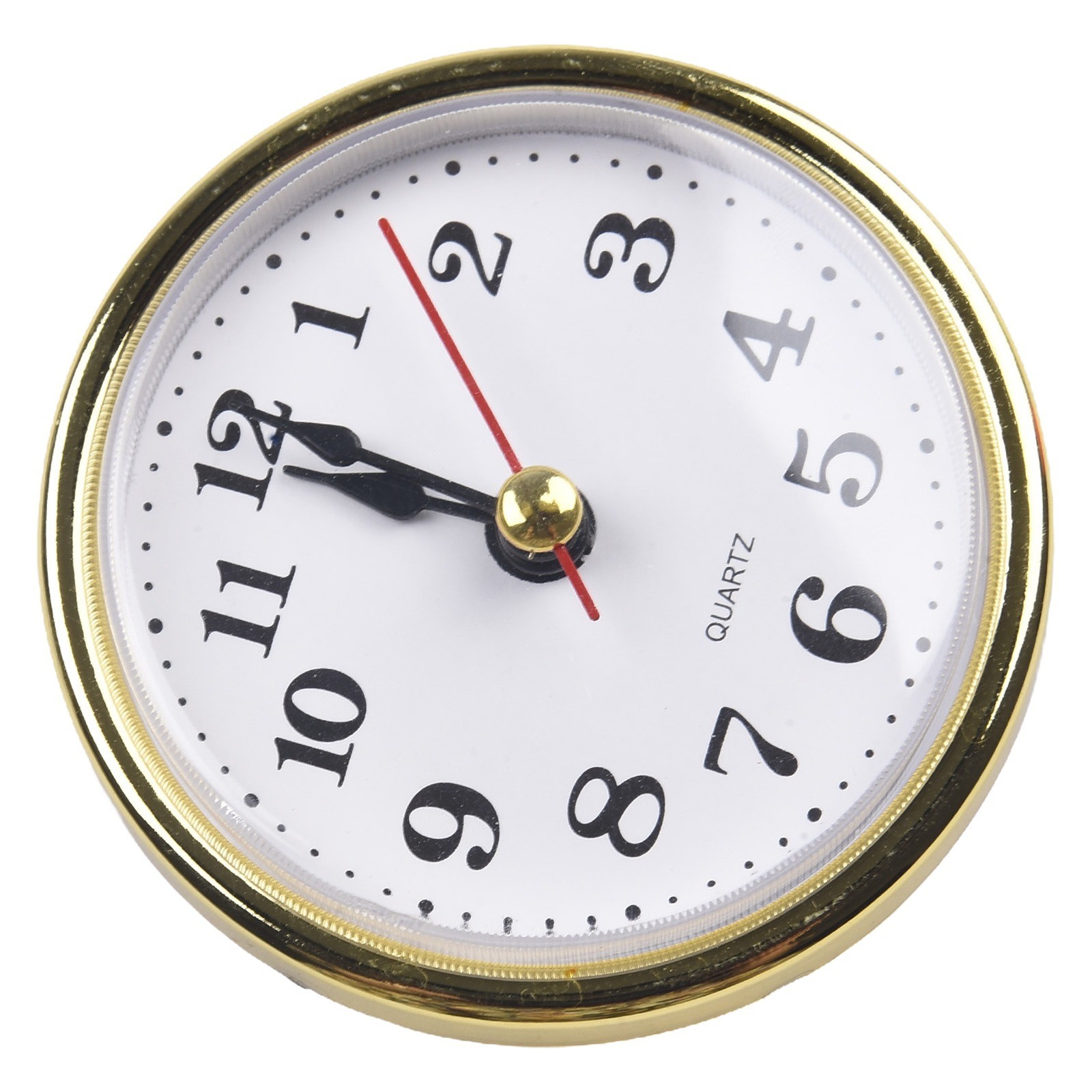 65MM Quartz Clock Inserts Movement Replacement DIY Gold Arabic Numbers / New