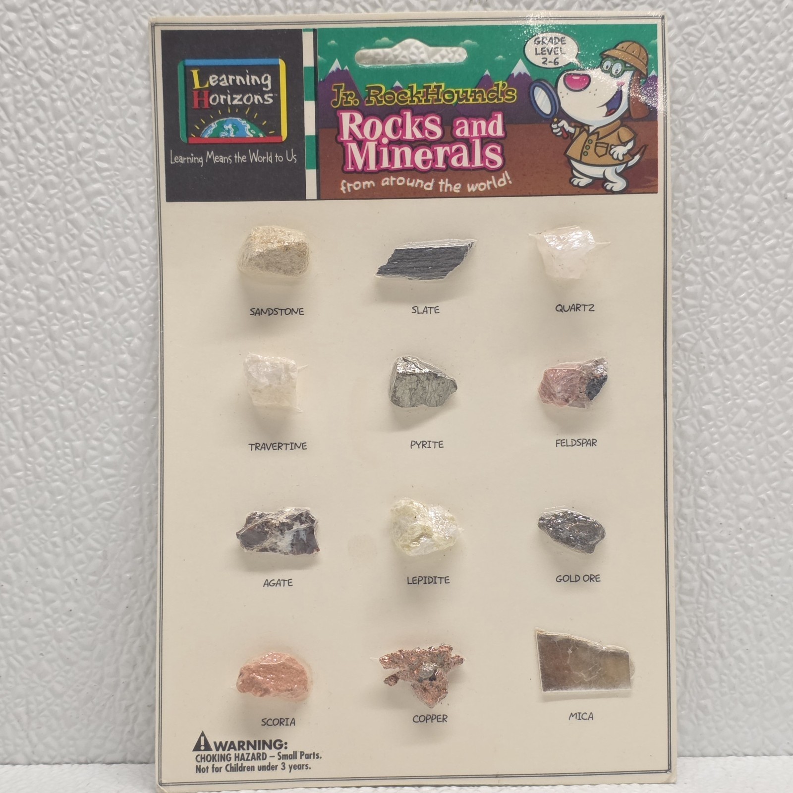 Learning Horizons Jr. Rockhound 12 Rocks And Minerals On Card