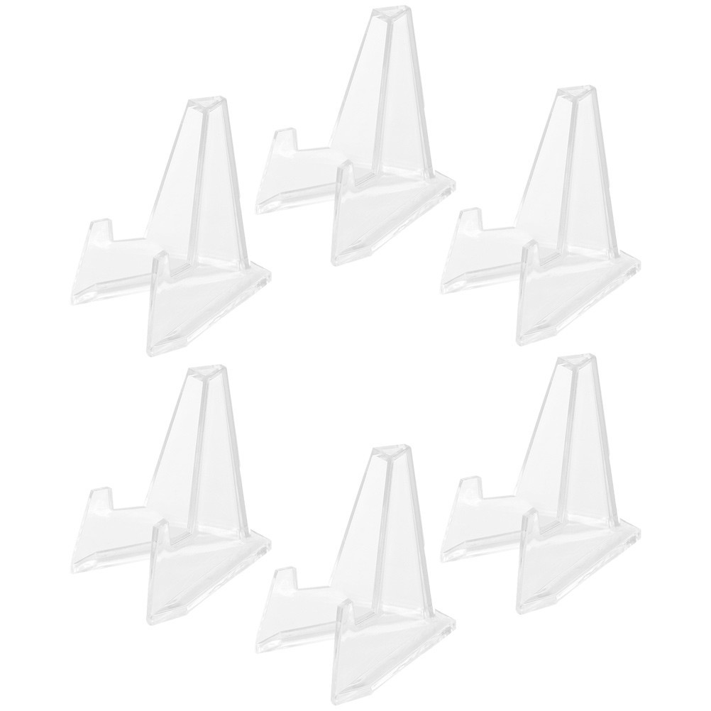 6Pcs Stable Transparent Acrylic Badge Holders Storage Display Racks