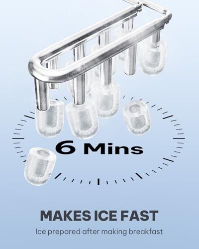 Silonn Countertop Ice Maker Portable Self-Cleaning 9 Cubes 6 Mins 26 Lbs Daily