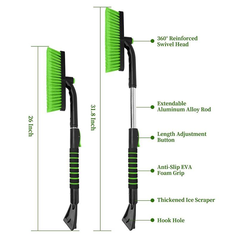 Extendable Car Snow Brush Ice Scraper Truck SUV RV Auto Windshield House Window