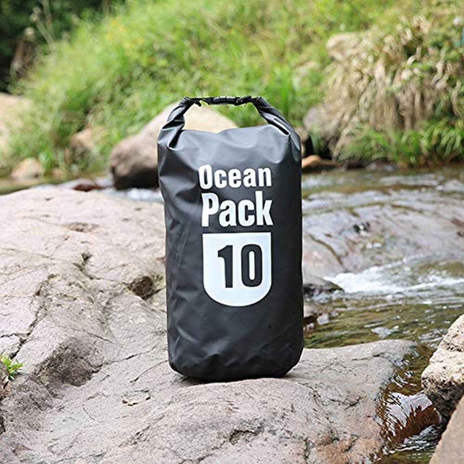 Upgraded Waterproof Dry Bag Storage Bags 10L, Roll Top Sack Keeps Gear Dry fo...