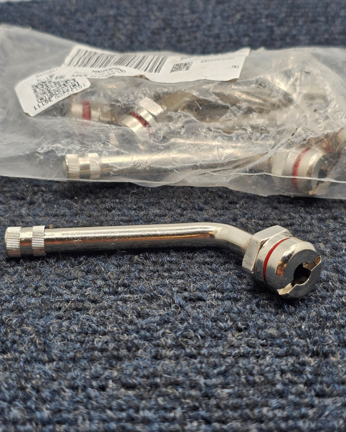(QTY 10) Camrusic TR545D Truck Tire Valve Stems 60 Degree Stem Extension Adaptor
