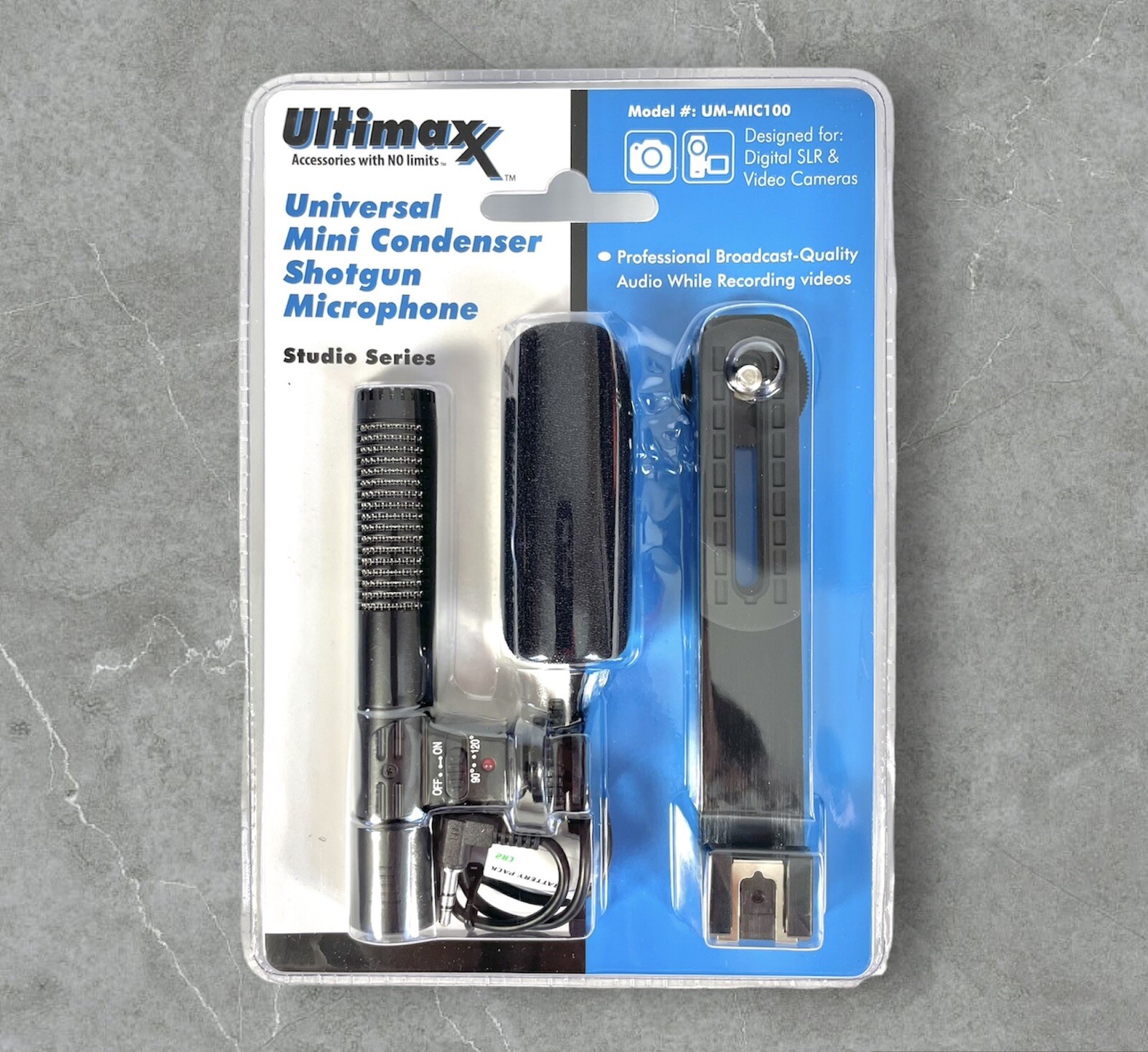 Ultimaxx UM-MIC100 Mini Shotgun Condenser Microphone DSLR Video Mic