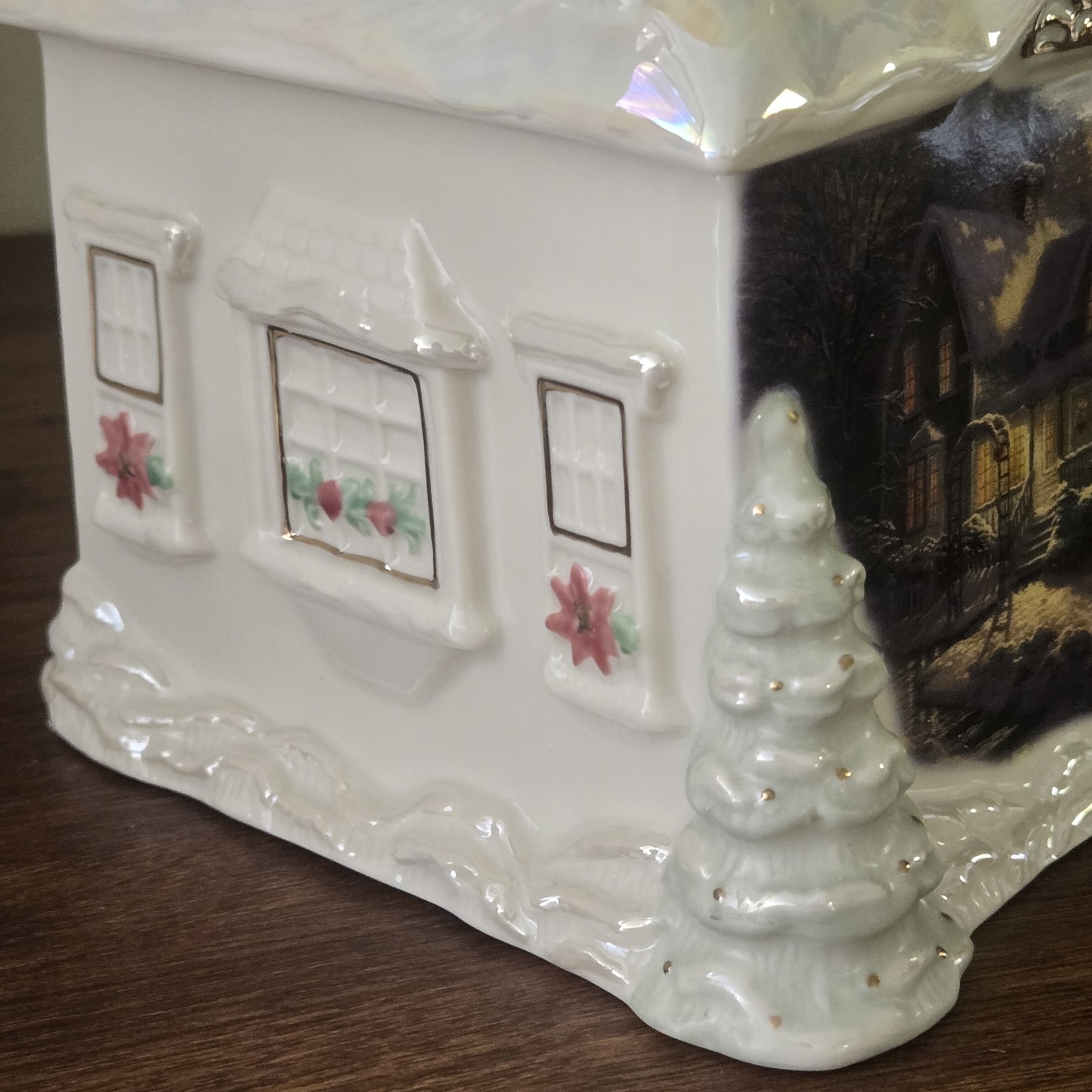 Lenox Thomas Kinkade BLESSINGS OF CHRISTMAS Candle Lamp w/COA & Original Box