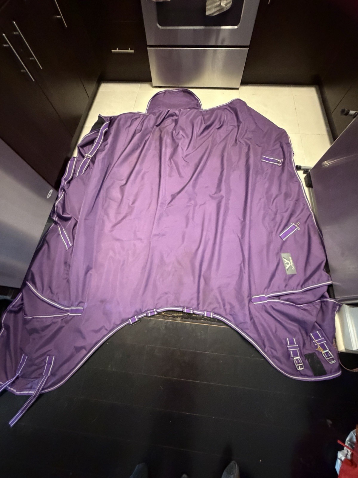 TuffRider 1680 D Heavy Weight 350G Detachable Neck Horse Blanket, Purple, 78