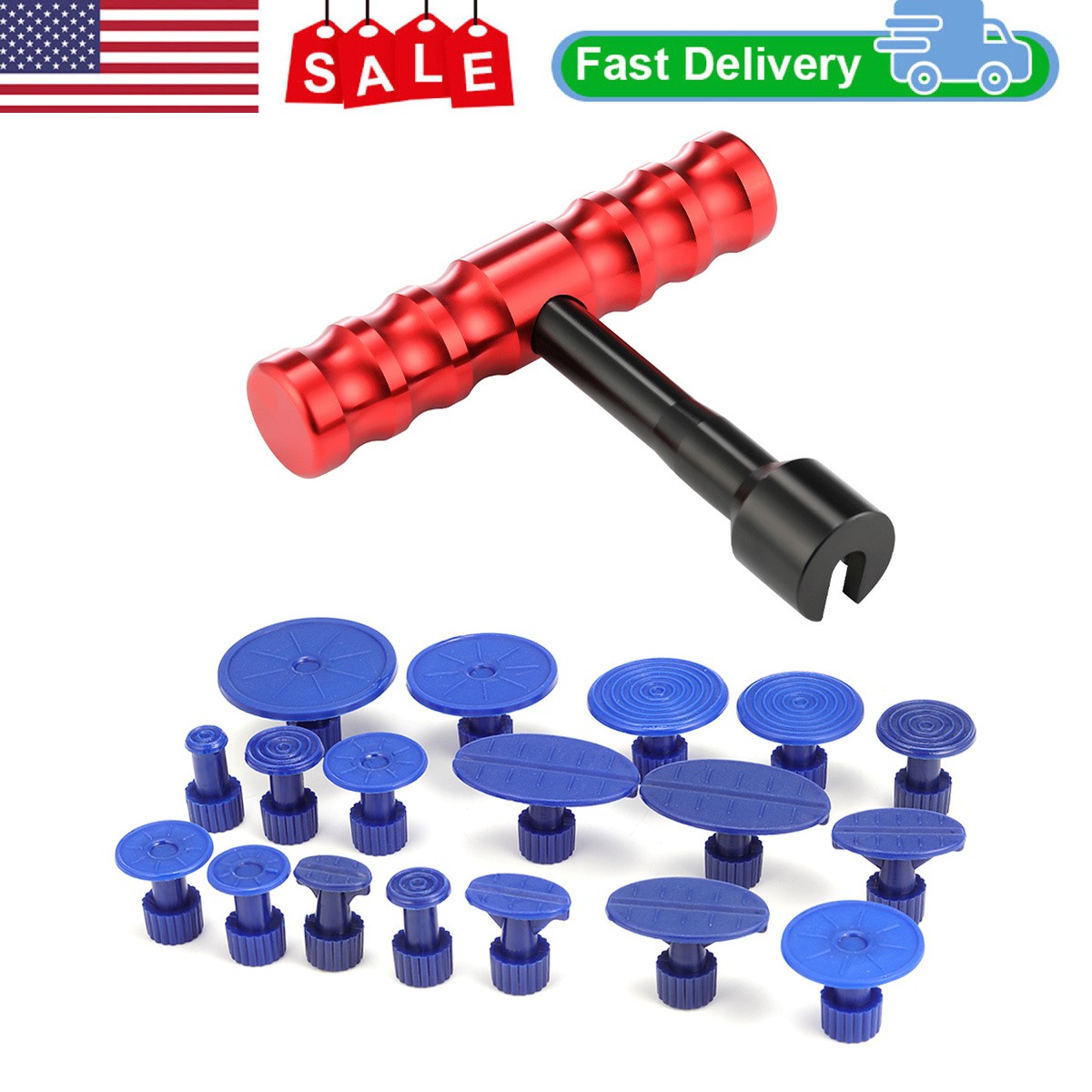 Paintless Dent Repair Tool FOR UNIVERSAL Pulling Tabs Kit Sucker Dent Pit Repair