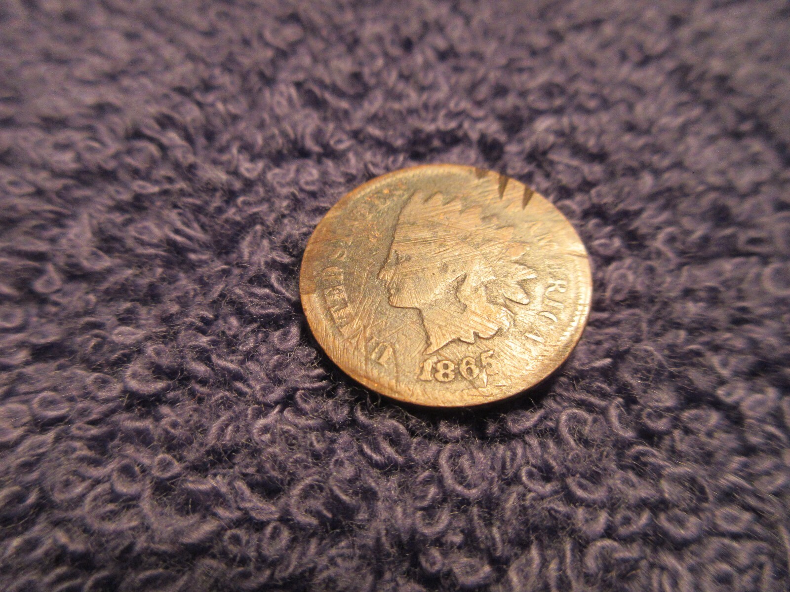 1865 DATED INDIAN CENT ORIGINAL