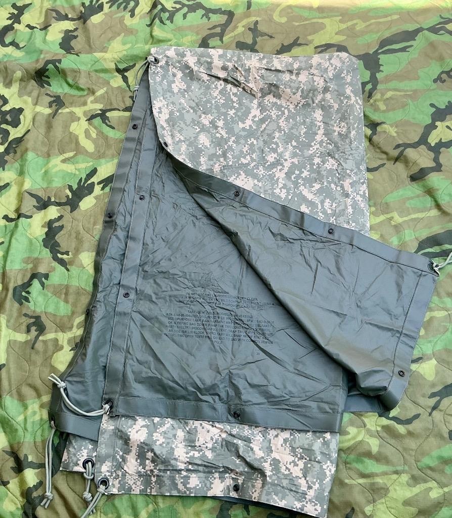 Army Military Surplus ACU Foliage Urban Field Tarp Tarpaulin Survival Tent USGI