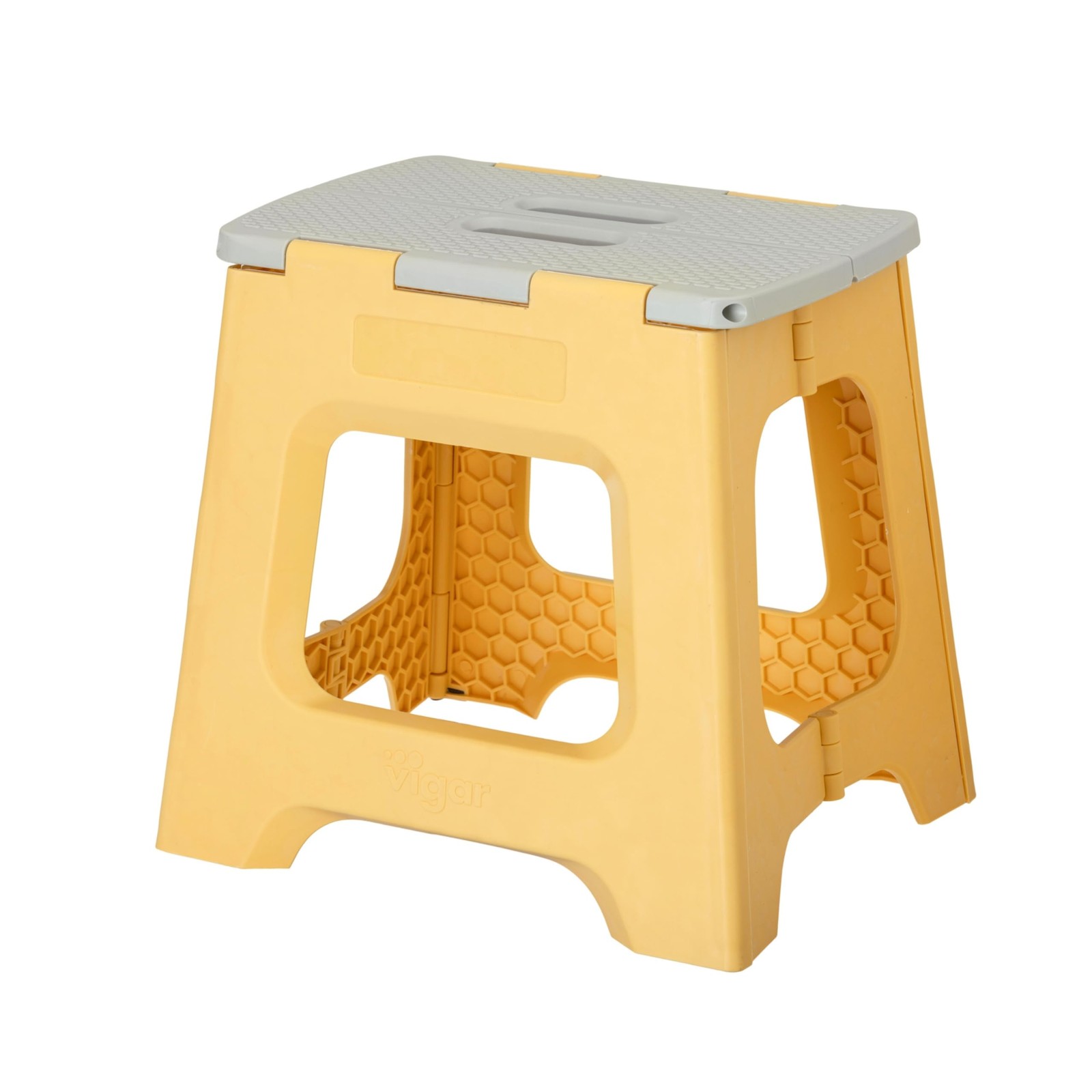 Compact Step Stool Foldable 12-1/2 Inch Adults Lightweight Non-Slip Yellow