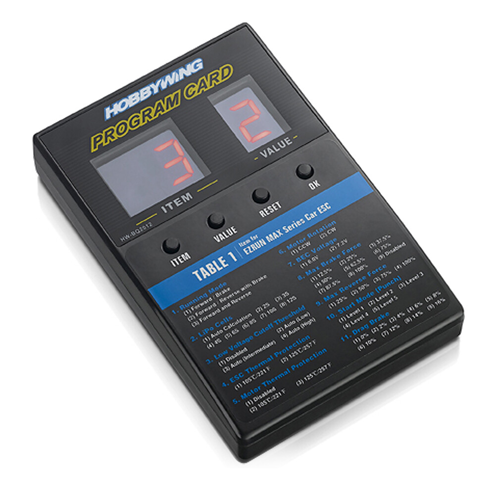 Hobbywing LED Program Card LCD Program Box OTA ESC Programmer for RC Car Boat