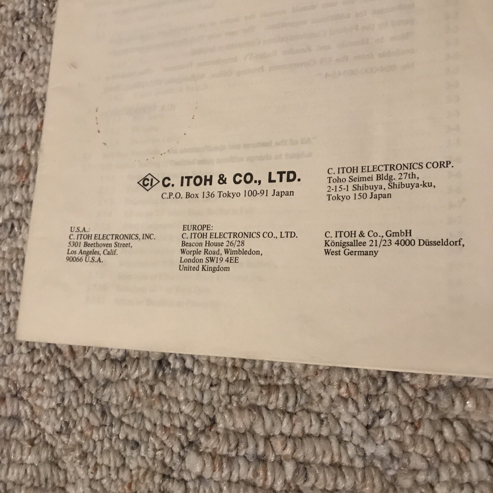 C. Itoh Dot Matrix Serial Impact Printer Model 8510A User Manual Vtg Computer