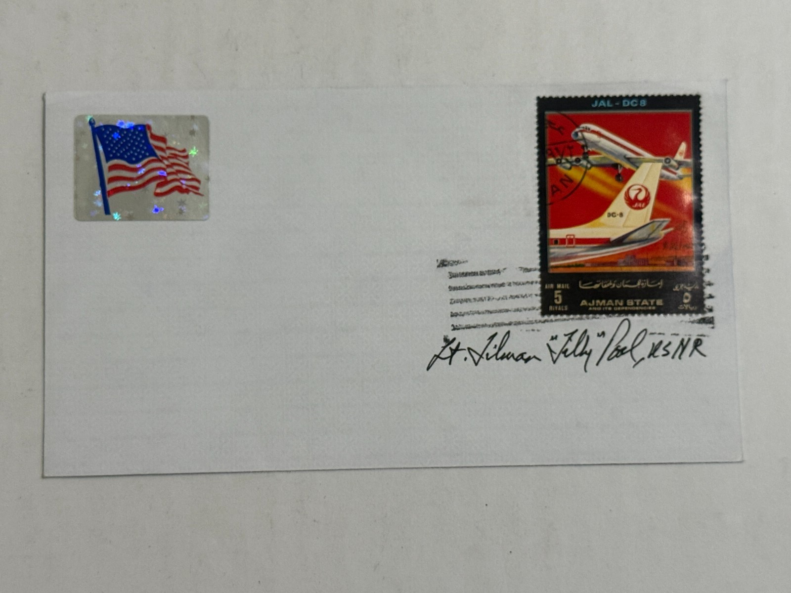 Tillman Pool WWII War USAAF Fighter Pilot Ace Signed Autograph Envelope