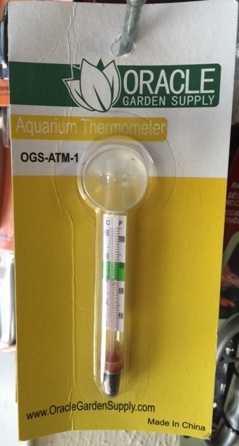 OGS Glass Aquarium Thermometer Suction Fish Aquarium Water Save $$ W/ Bay Hydro
