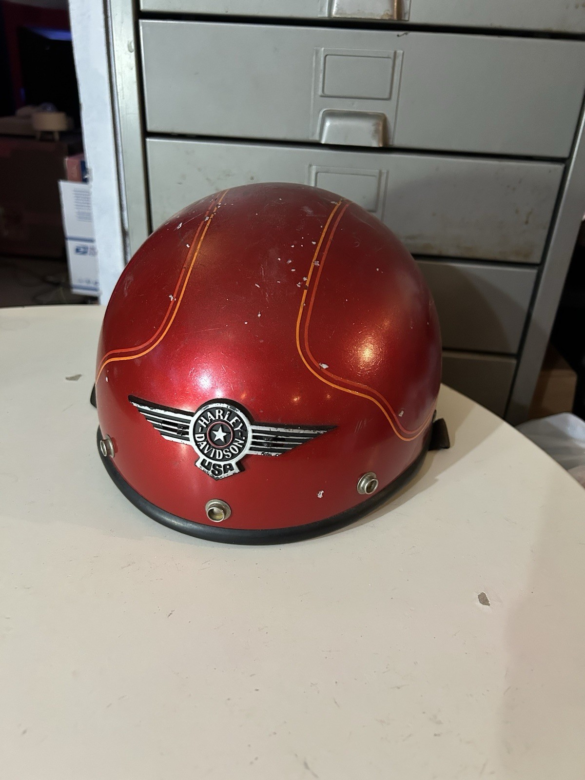 Vintage Harley Davison Bell Motorcycle Helmet L/xL