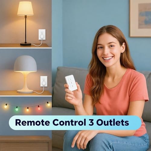 656ft Wireless Wall-Switch: Remote Control Outlet — Lights & Small 3 Pack