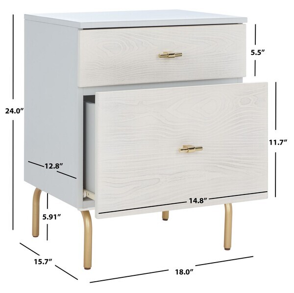 Safavieh GENEVIEVE 2 DRAWER NIGHTSTAND, Reduced Price 2172747002 NST5002F