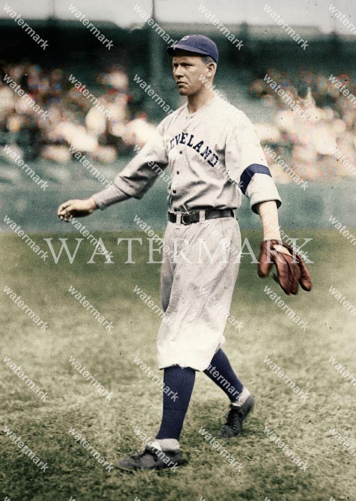 ER147 Harry Lunte Cleveland Indians Baseball 8x10 11x14 16x20 Colorized Photo