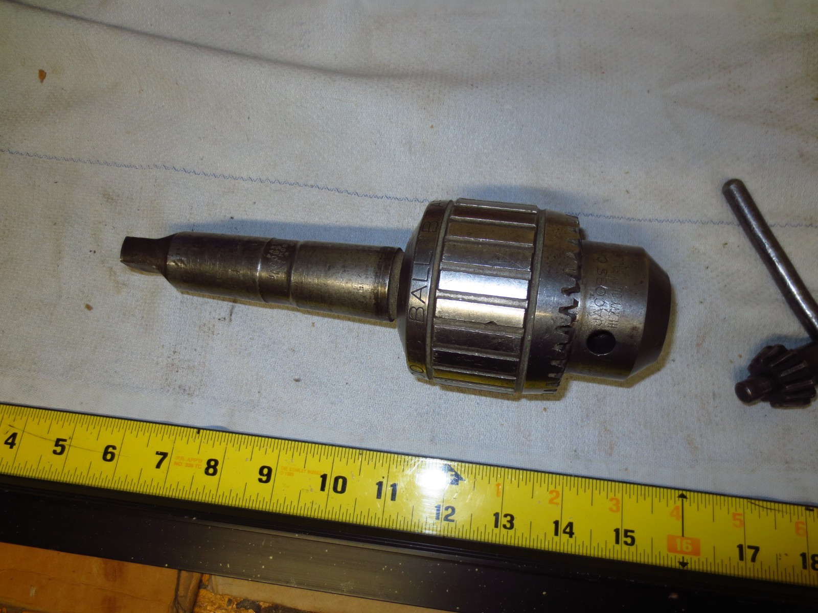 18N HD Ball Bearing Jacobs Drill Chuck  , with key, #4 Morse Taper, Parts/repair