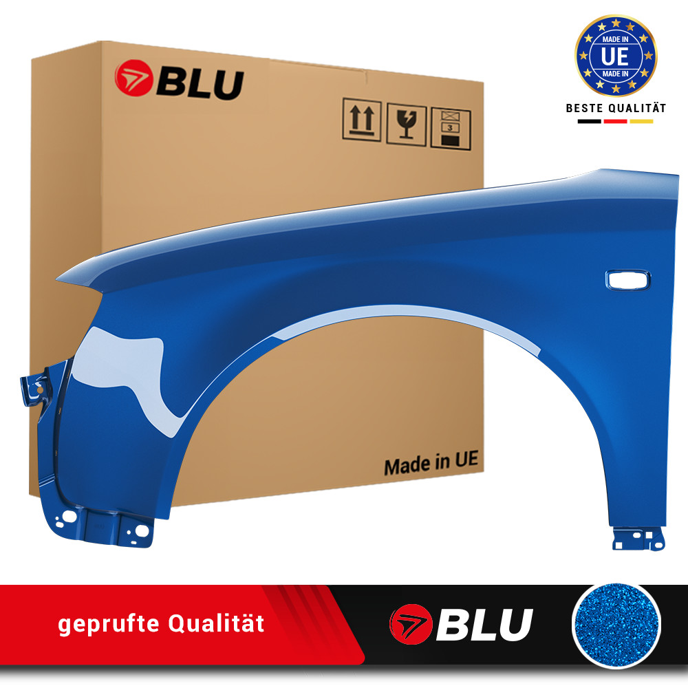 Fender For Audi A4 B6 LZ5C Left Blue 00-04 Front Painted New