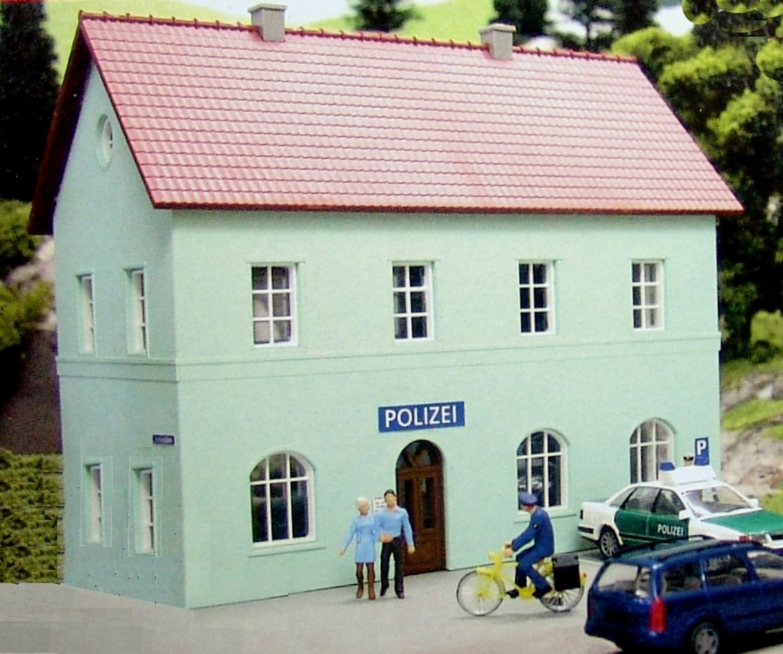 PIKO HO Scale Police Station Building Kit # 61836  New in box