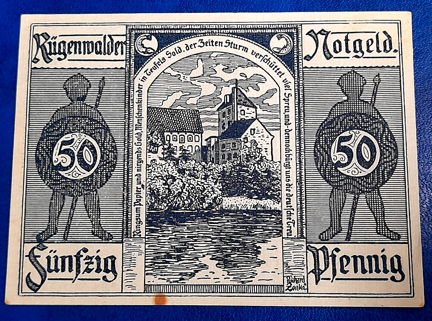 RÜGENWALDE (POLAND DARŁOWO) NOTGELD 50 PFENNIG 1921 EMERGENCY MONEY (31102)