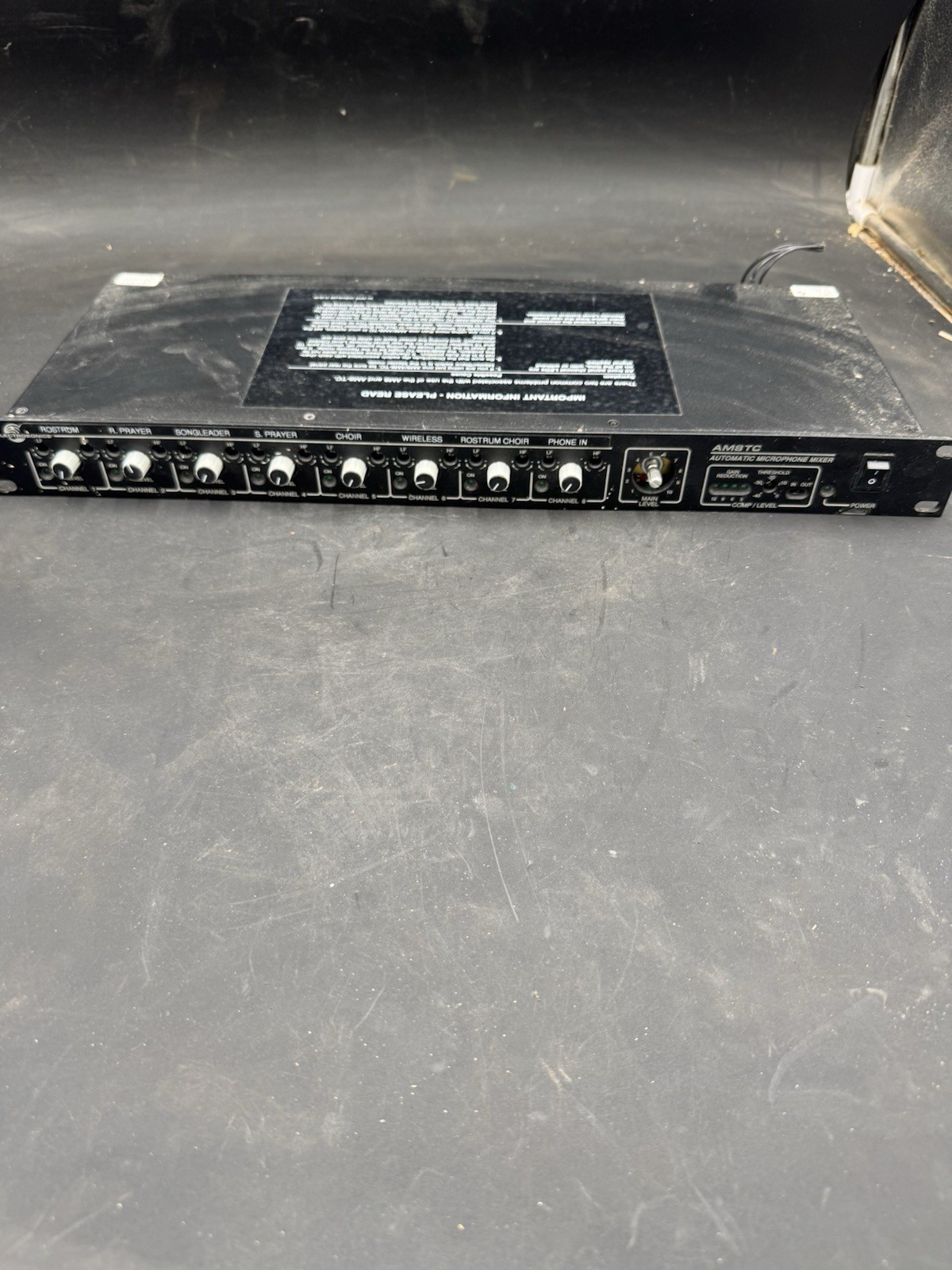 Lectrosonics AM8TC Automatic Microphone Mixer.  No power supply