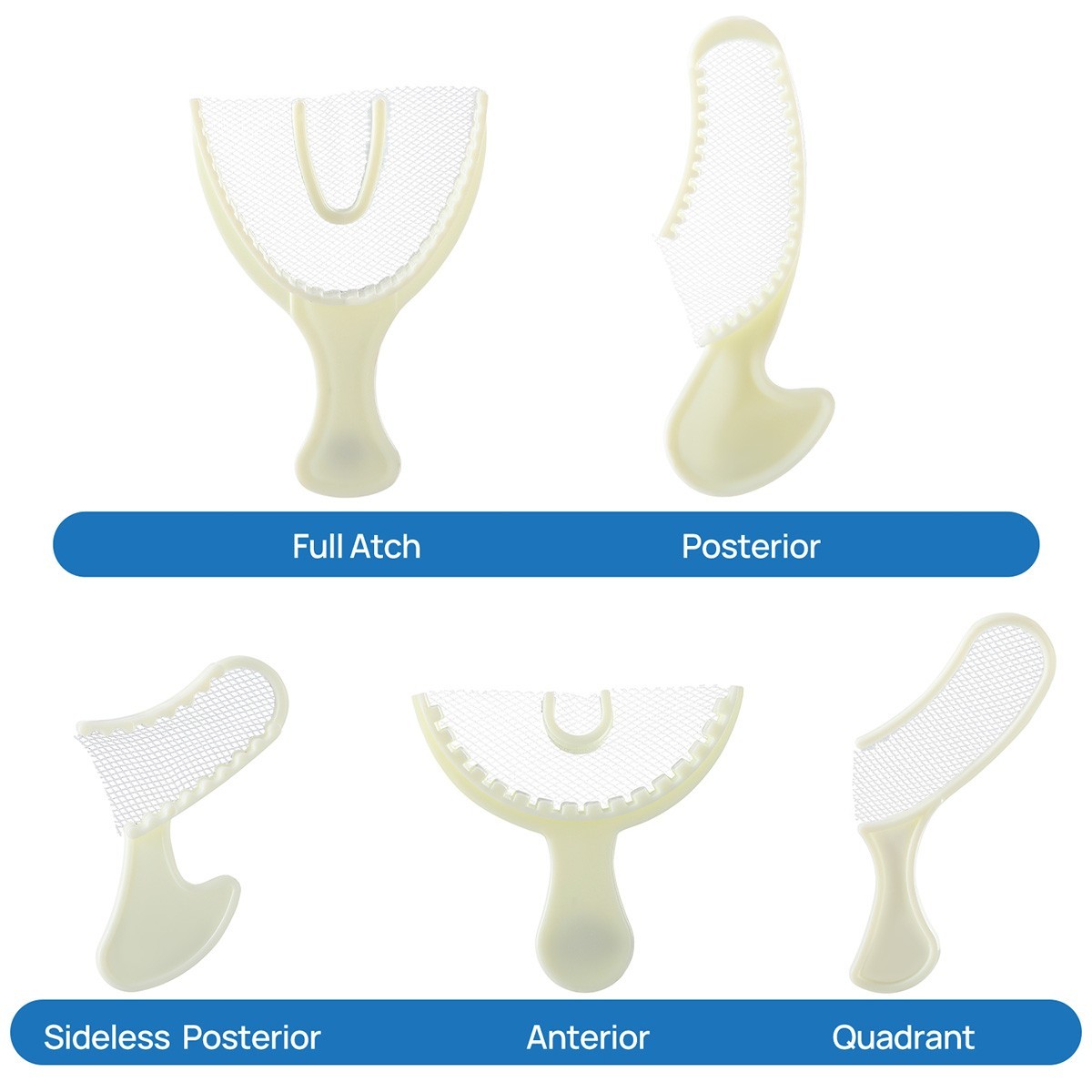 Dental Impression Triple Trays Registration Bite Trays Disposable Multi Styles