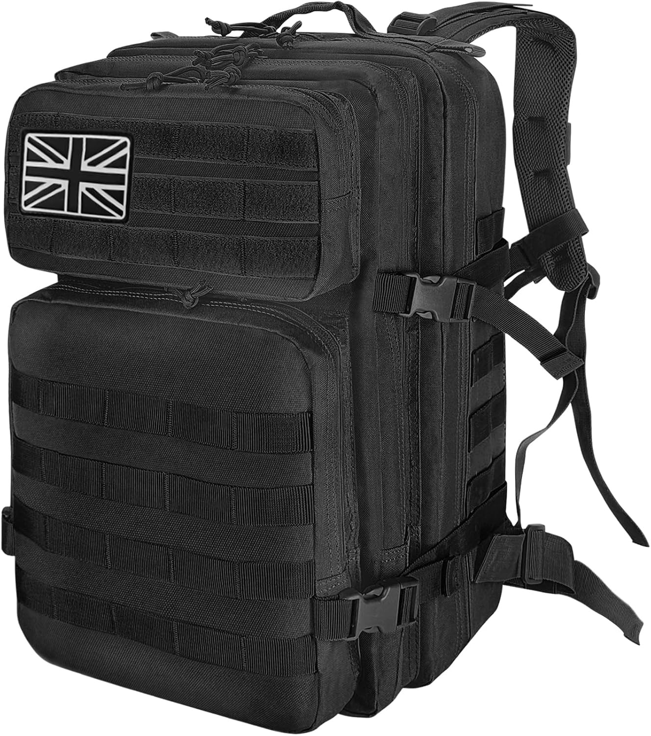 Military Tactical Backpack, 45L Army 3 Days Assault Pack Molle Bag Waterproof La