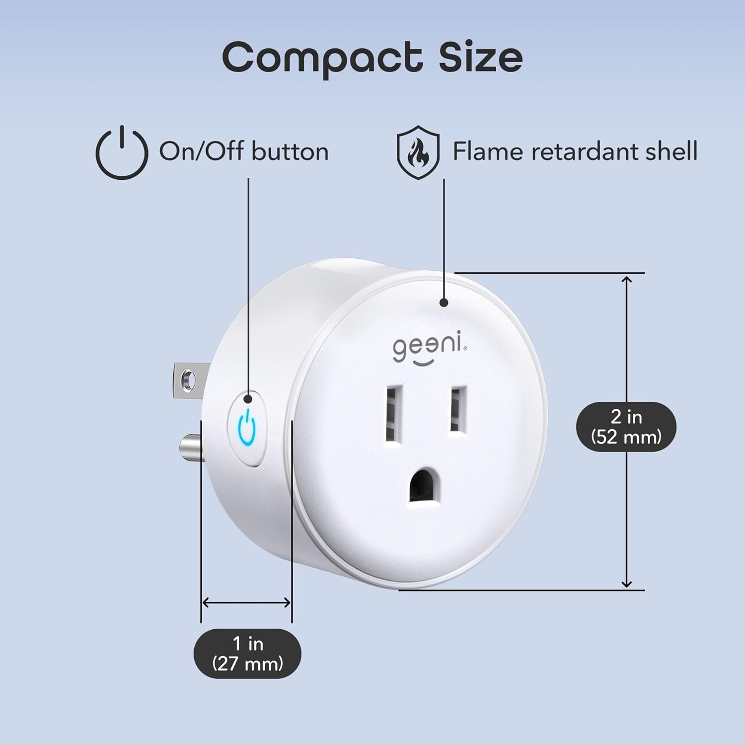 Geeni DOT Smart Wi-Fi Outlet Plug with Voice Control (2 Pack)