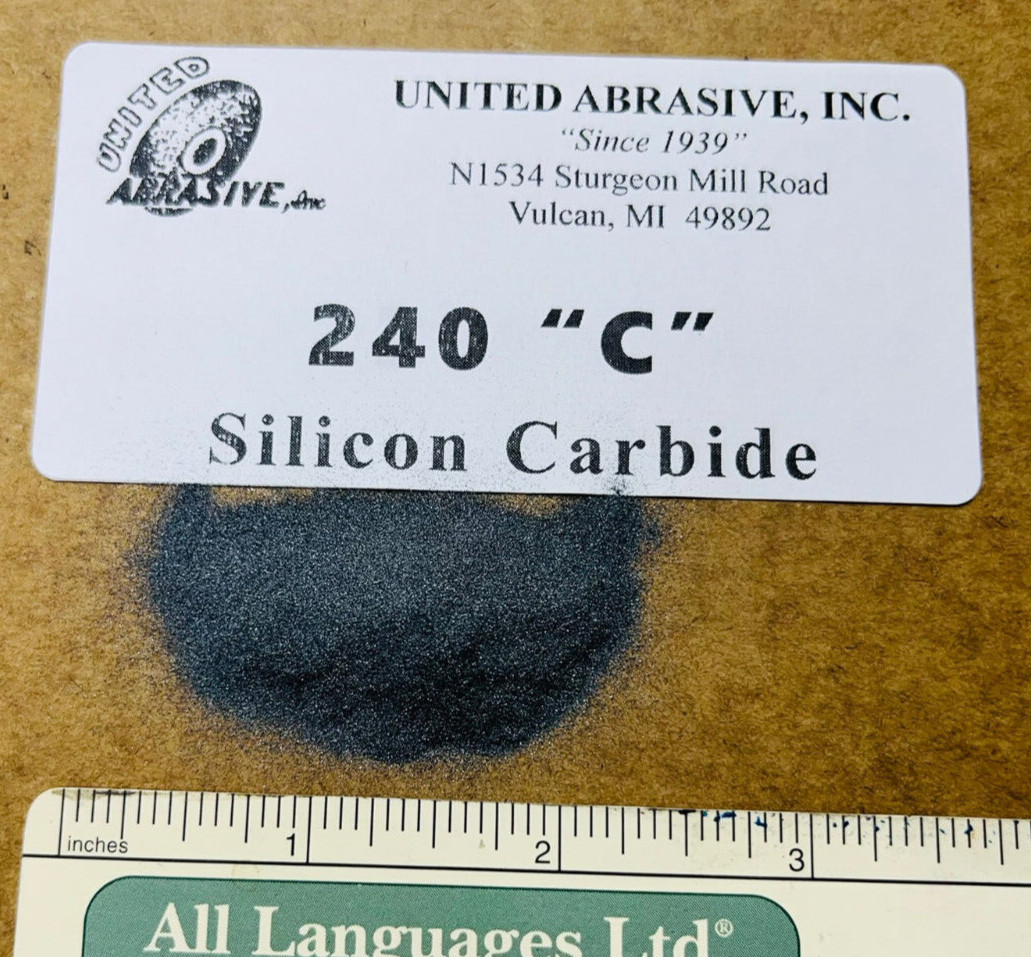 Silicon Carbide: 4 lbs - 240 Grit Fine - Polishing/Tumbling/Blast Abrasive Media