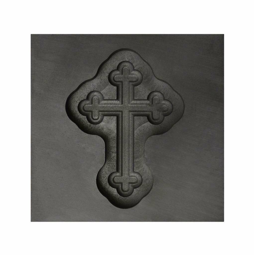 Medium Botonee Cross 3D Graphite Ingot Mold Silver Gold Copper Tin Metal Casting