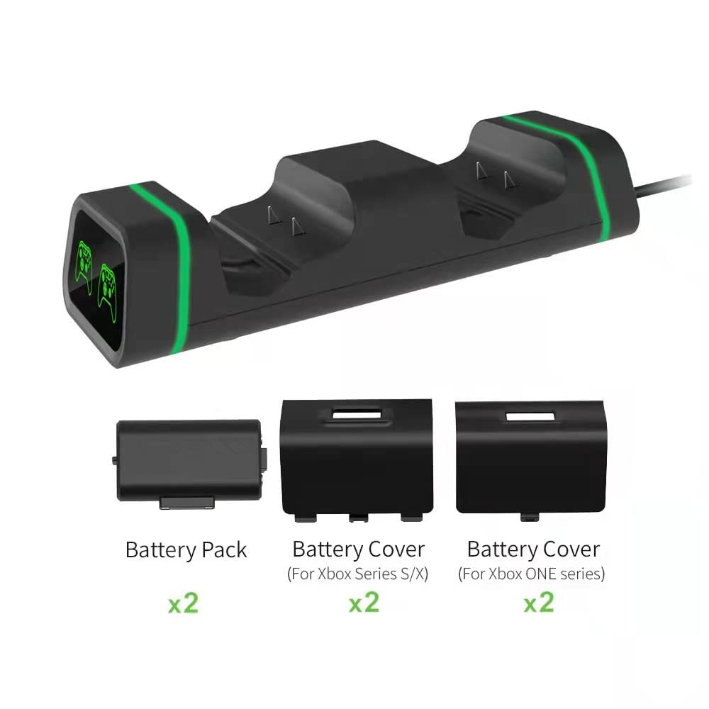 Controller Charging Station for Xbox One, Controller Charger with 2 x 800mAh ...