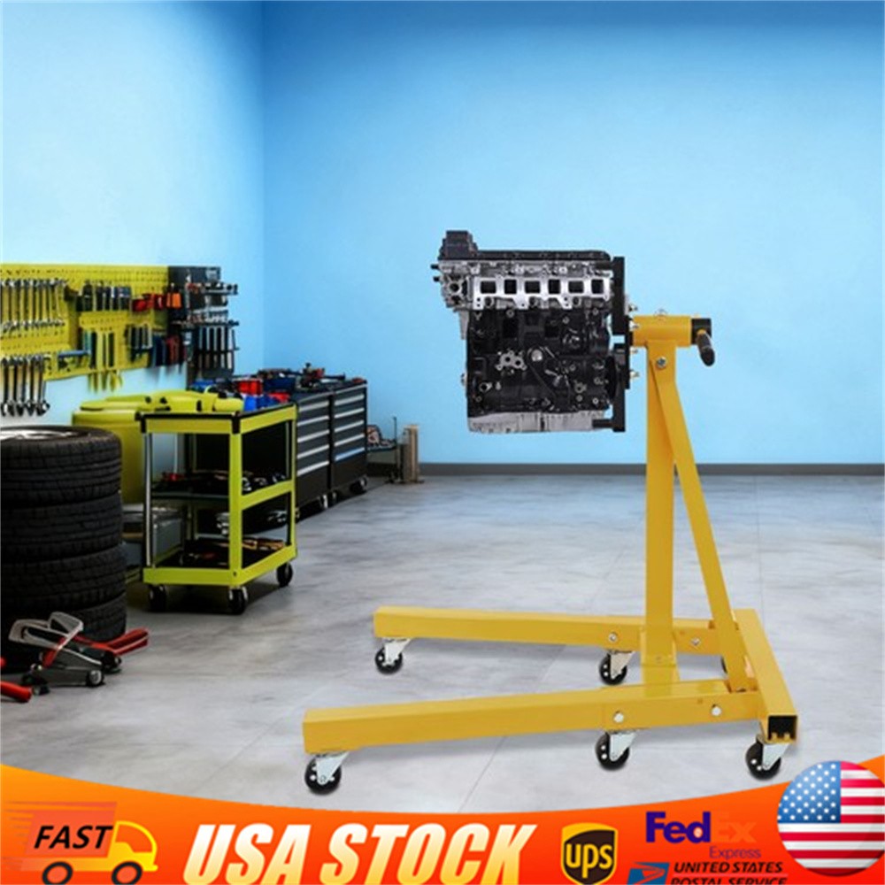 2000 lbs Folding Engine Stand Foldable 360° Rotating Engine Holder Heavy Duty