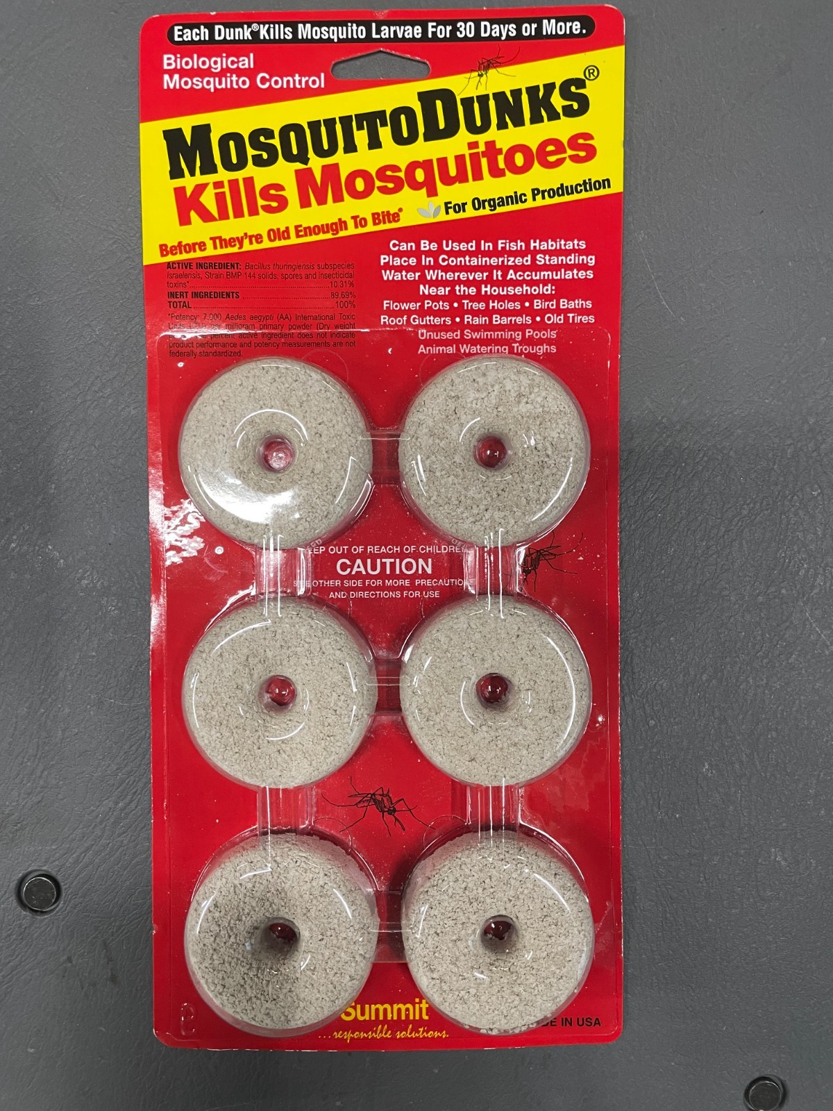 CASE OF 12 Summit Solutions Mosquito Dunks, 6-Pack x 12 Use in Water