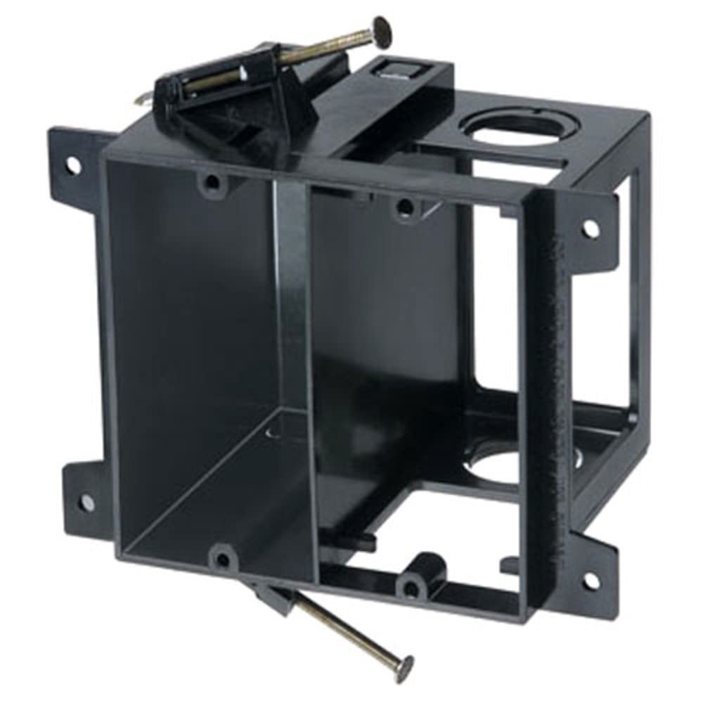 LVD2 2-Gang Combo Electrical/Low-Voltage Box, Black, 1-Pack
