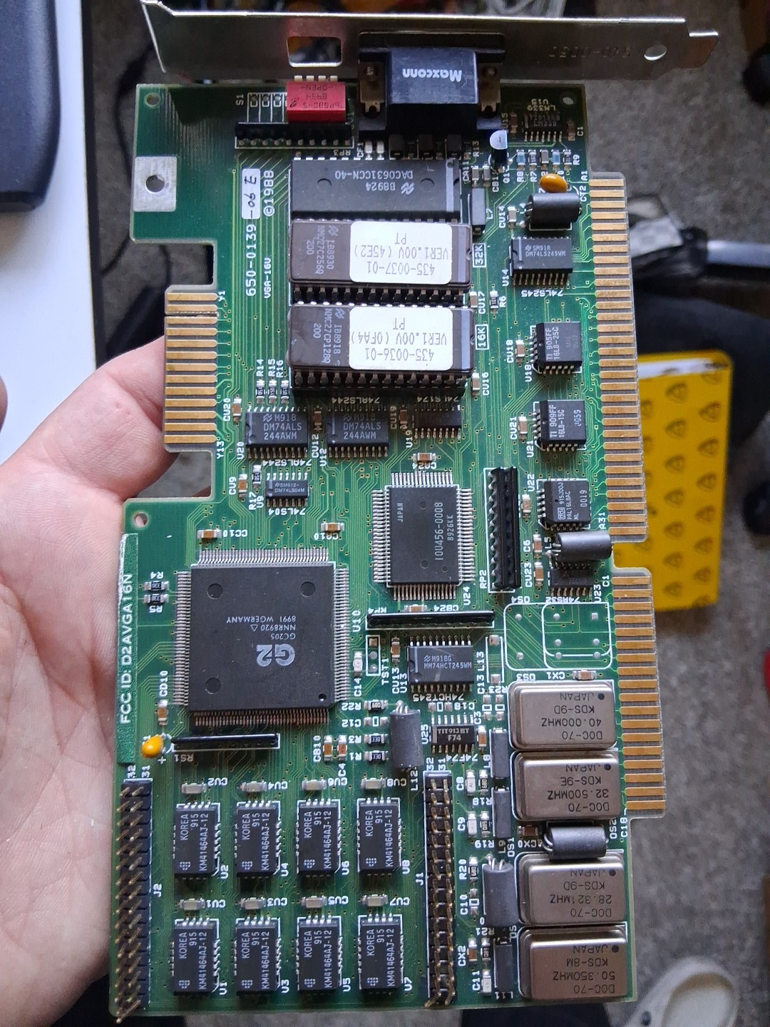 1988 VGA-16V #650-0139-06E OPC 94VO GRAPHICS CARD
