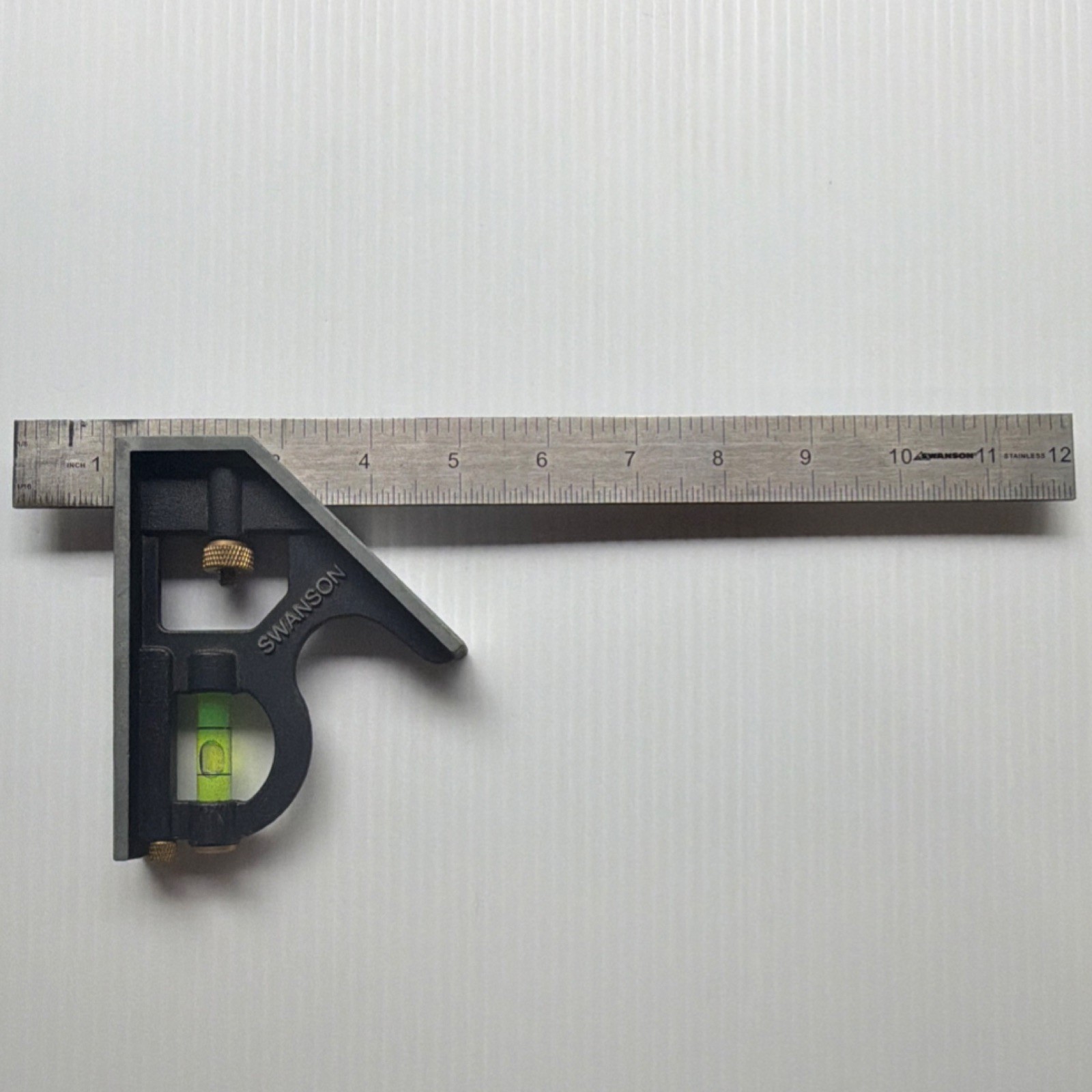 Swanson Combination Square 12 in Stainless Steel Standard SAE with Level Vial