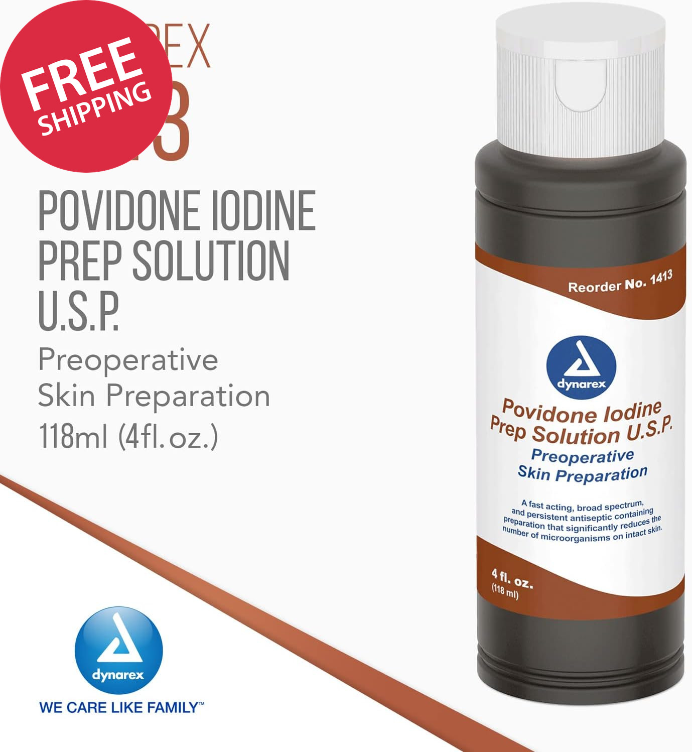 Povidone-Iodine Prep Solution, Antiseptic Solution for Skin and Mucosa, Ideal fo