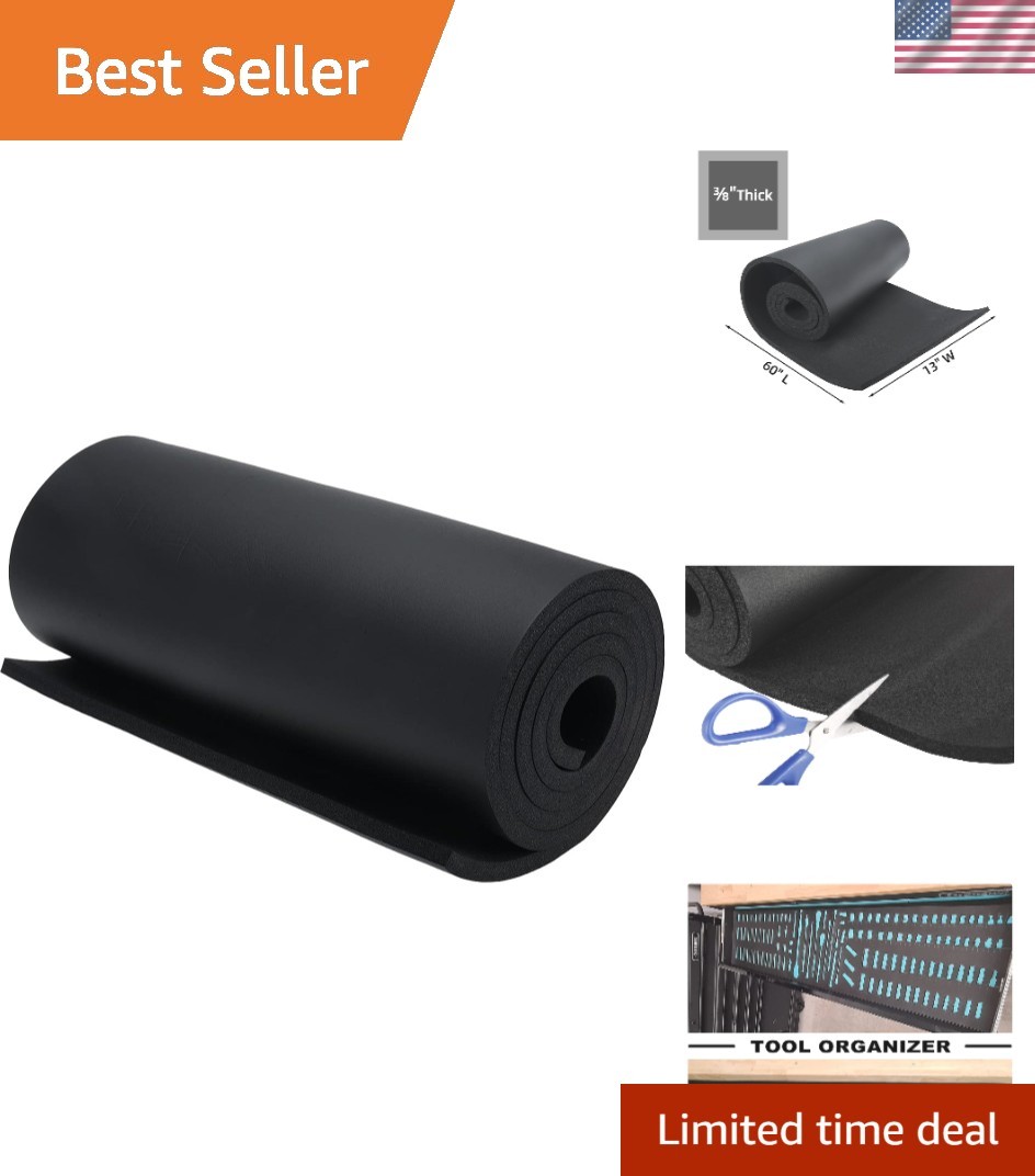 Multi-Purpose Closed Cell Foam Roll 3/8" T x 13" W x 60" L - Great for Crafts