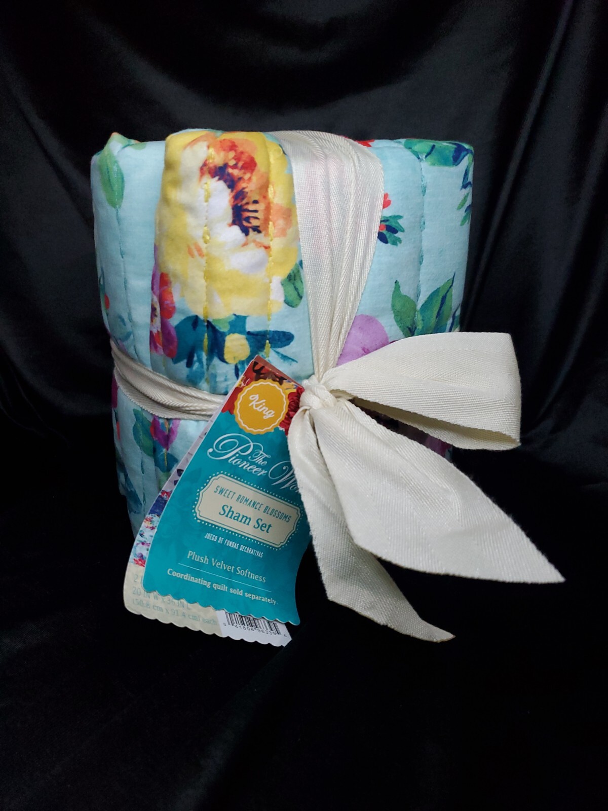 The Pioneer Woman 2 King Pillow Shams Set: Sweet Romance Blossoms Plush NEW