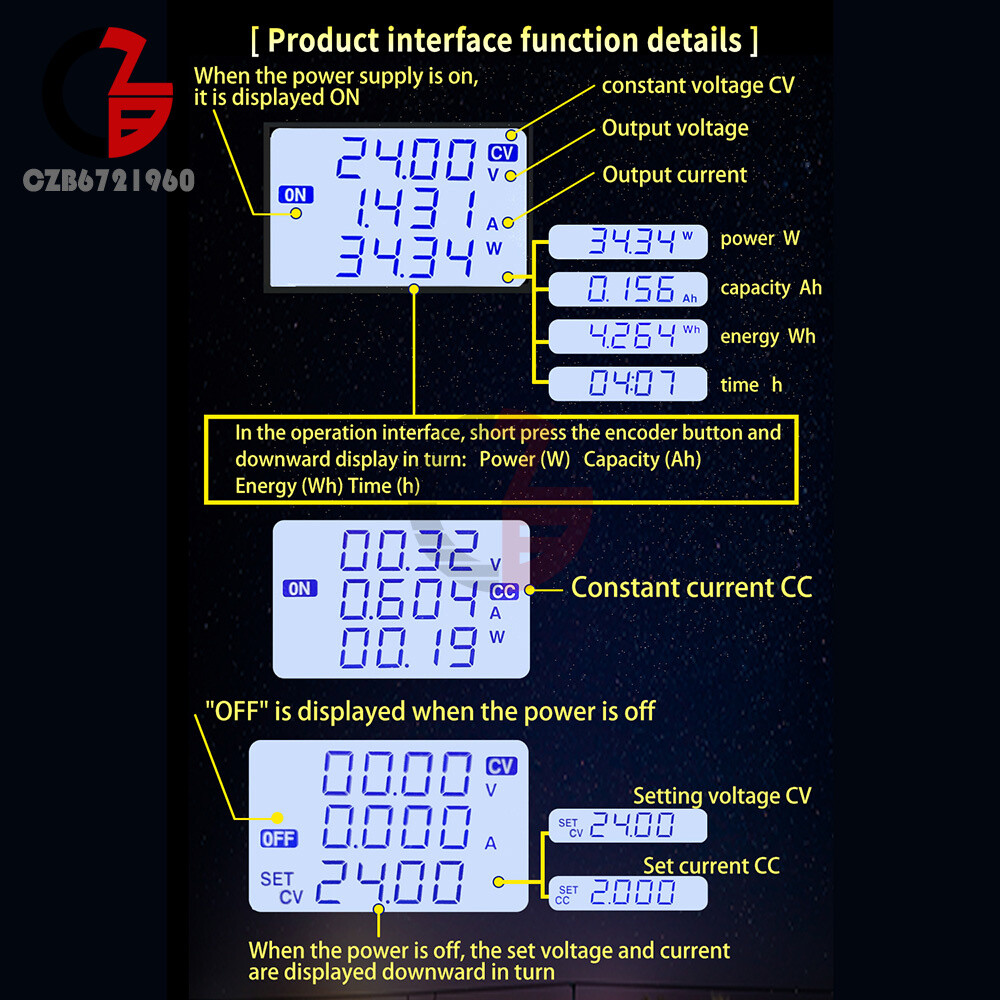 CNC Adjustable DC Voltage Regulator Constant Voltage Current Repair Buck Module