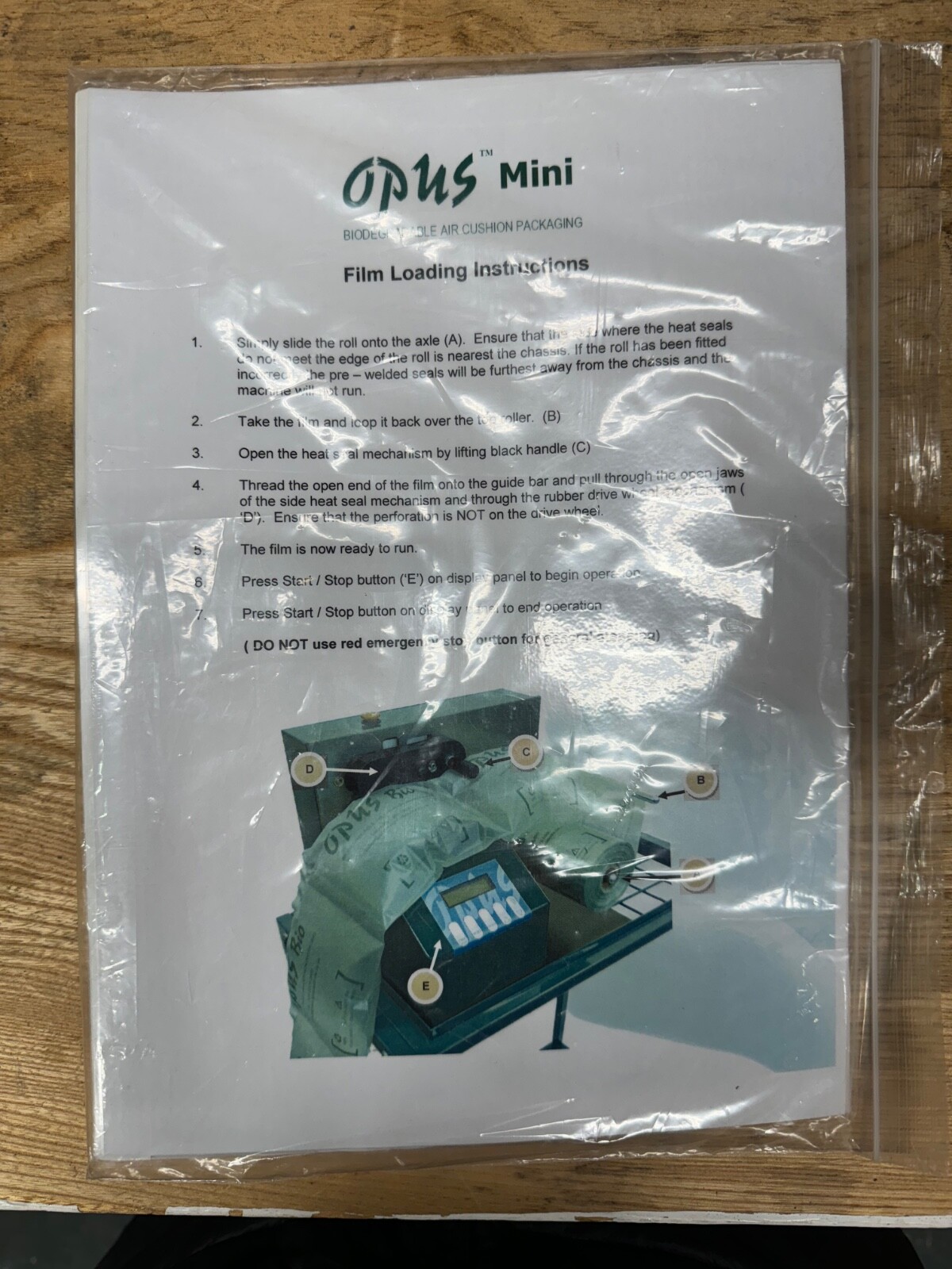 OPUS AIR - BIODEGRADABLE AIR CUSHION PACKAGING