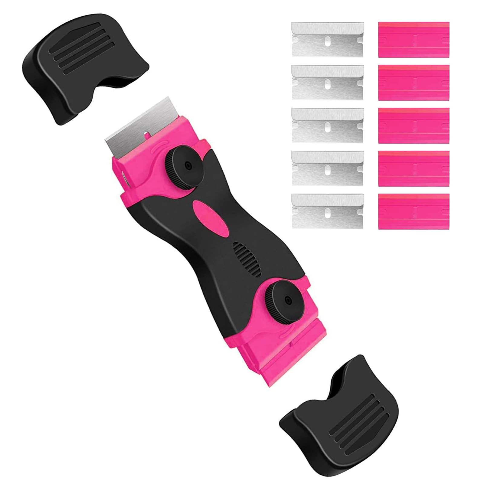 Razor Blade Scraper, Double Edged Razorblade Scraping Tool with 10 Pcs Razor ...