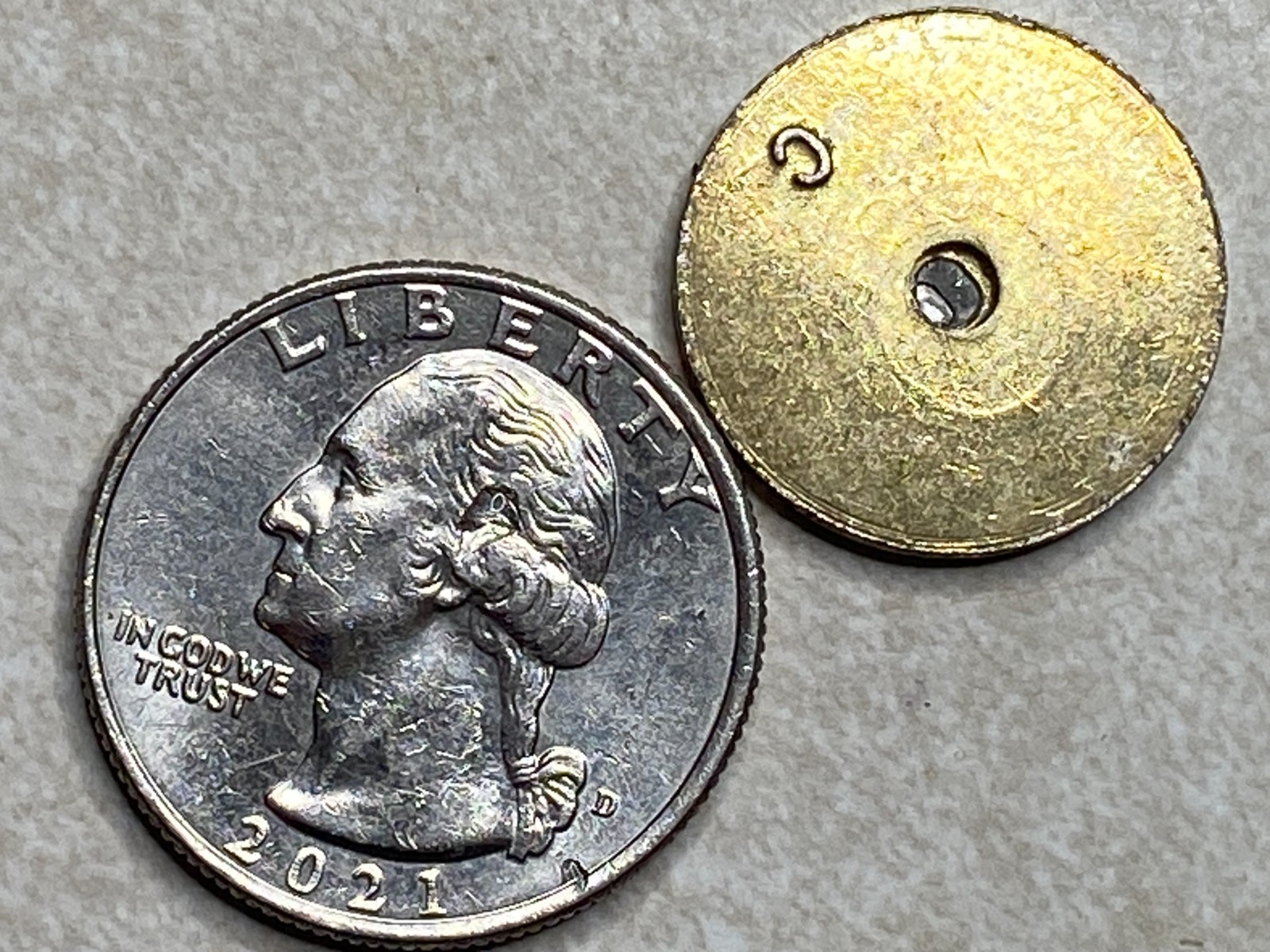 Blue Orange Enamel Golf Ball Marker Token T8446