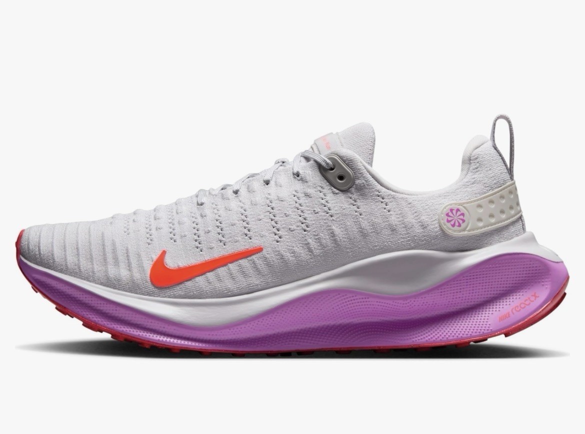 Nike ReactX Infinity Run 4 Vast Grey Hyper Violet Bright Crimson DR2665 Men’s 11